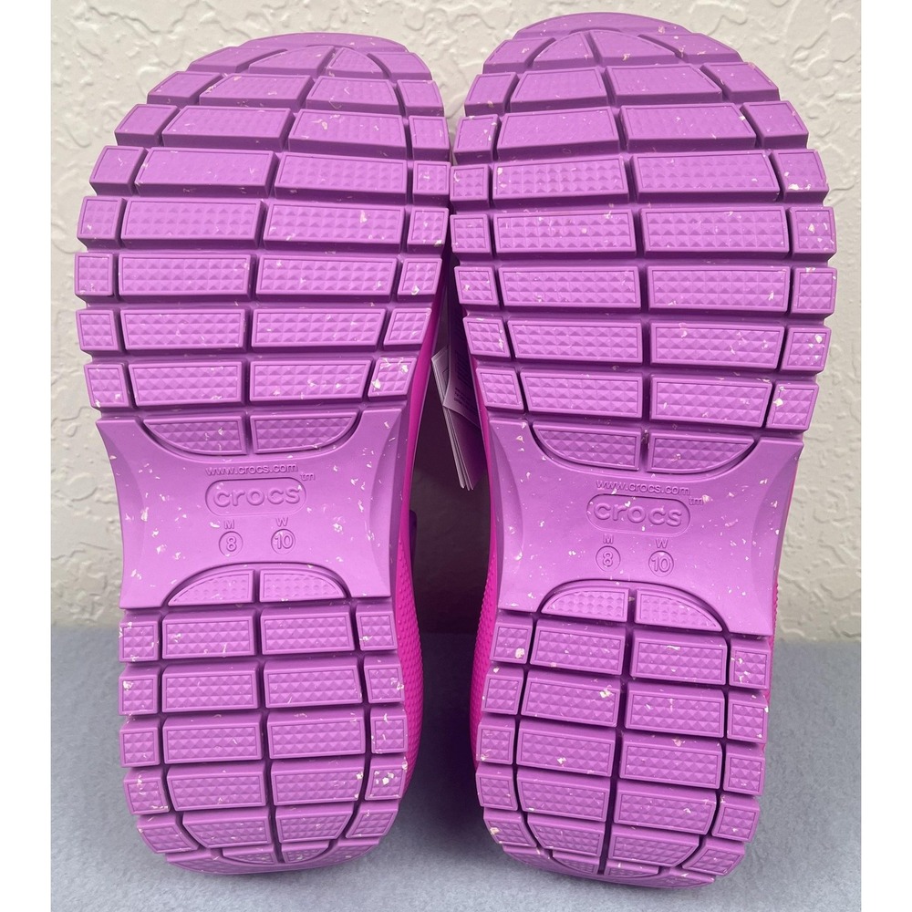 Crocs Mega Crush Sandals Womens Size 8 Platform Shoes Bubble Pink 207989-6WQ NEW - Picture 6 of 9